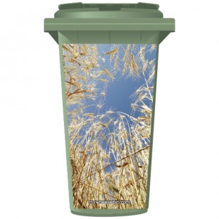 Wheat In A Field Wheelie Bin Sticker Panel